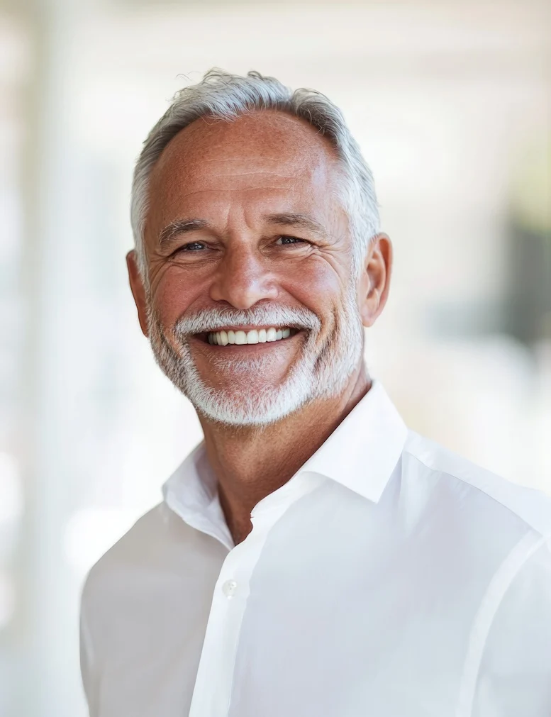 mature happy man smiling